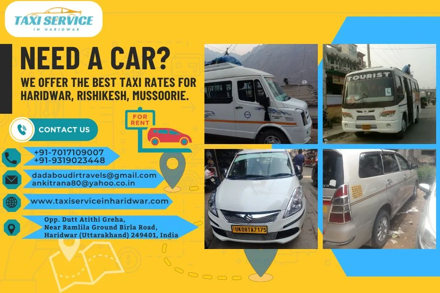 Best taxi rates for Haridwar, Rishikesh and Mussoorie