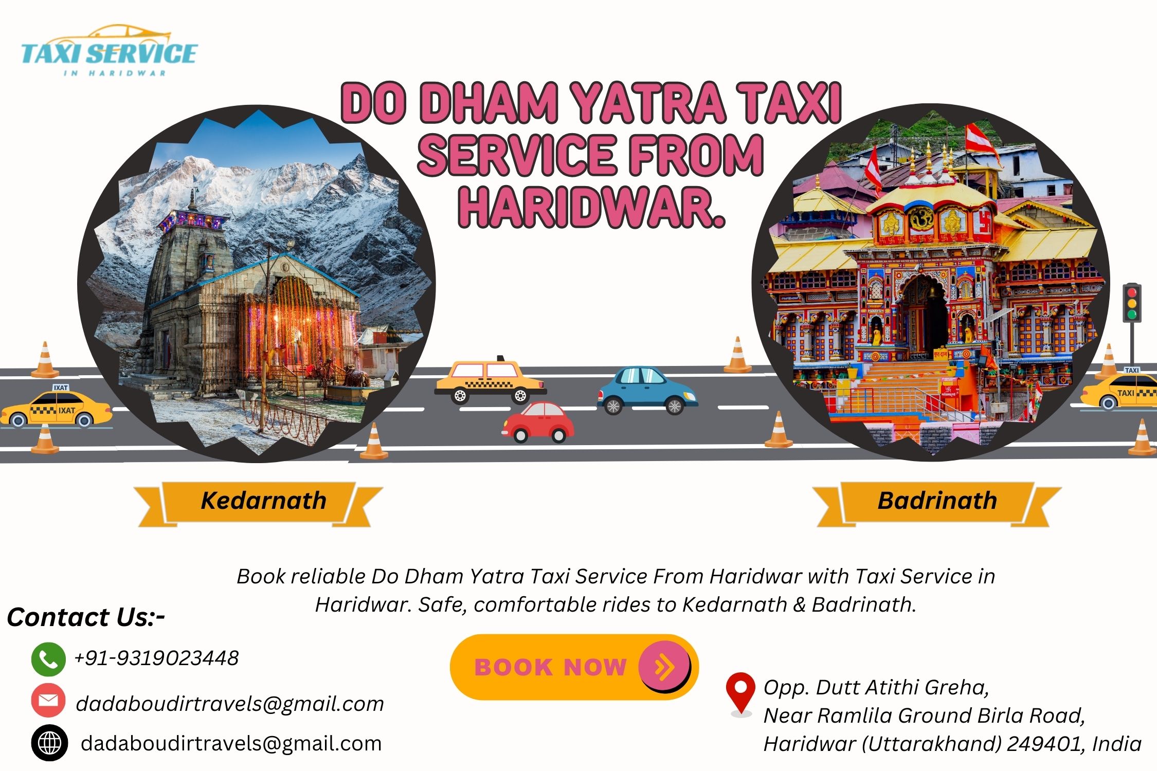 Do Dham Yatra Taxi Service From Haridwar